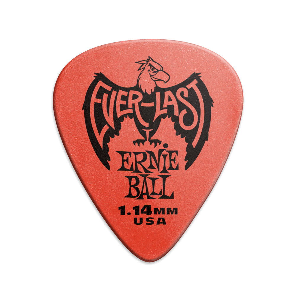 Ernie Ball Everlast Picks - 1.14mm Red - 12 Pack-accessories-Ernie Ball-Hermes Music